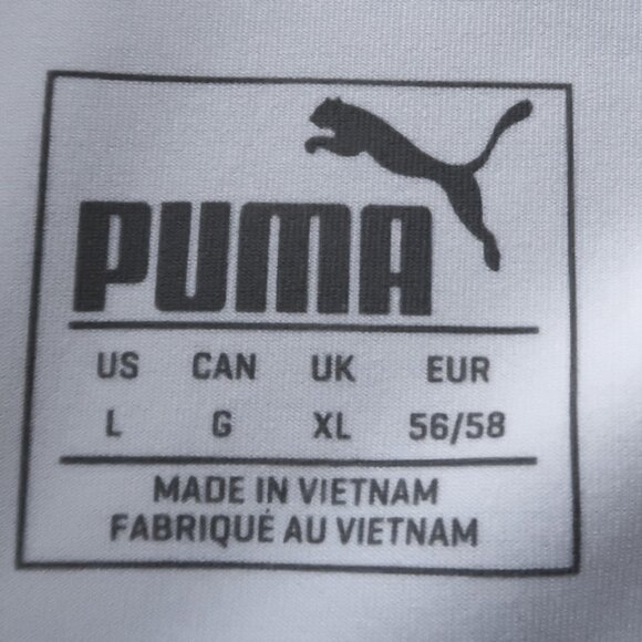 Puma Golf White-Blue Striped Stretch Polo (L) ⛳️ - Picture 8 of 8